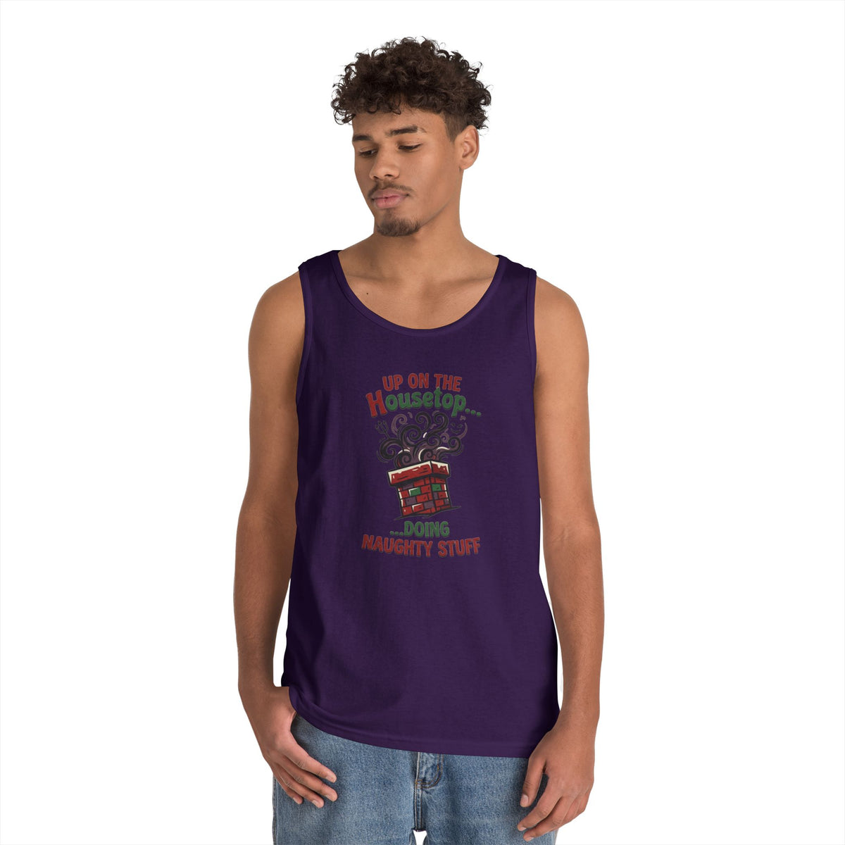 "Up On The Housetop Doing Naughty Stuff" Tank Top