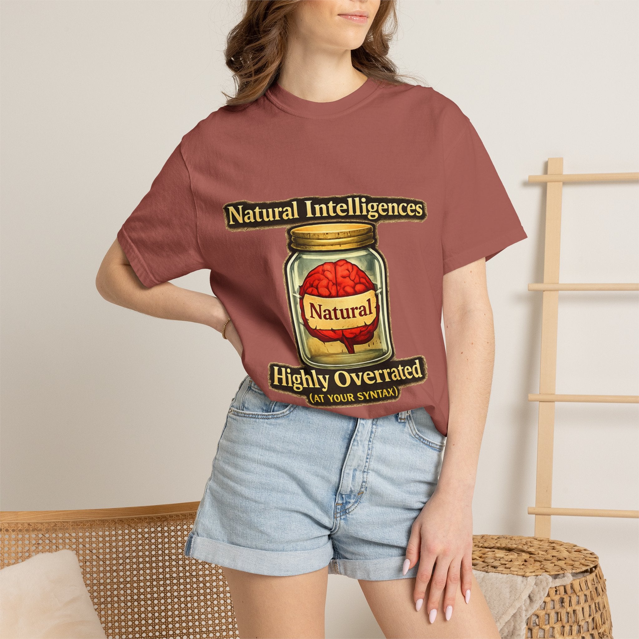Still Running On Natural Intelligence | Garment-Dyed Tee — AttitudeShirts