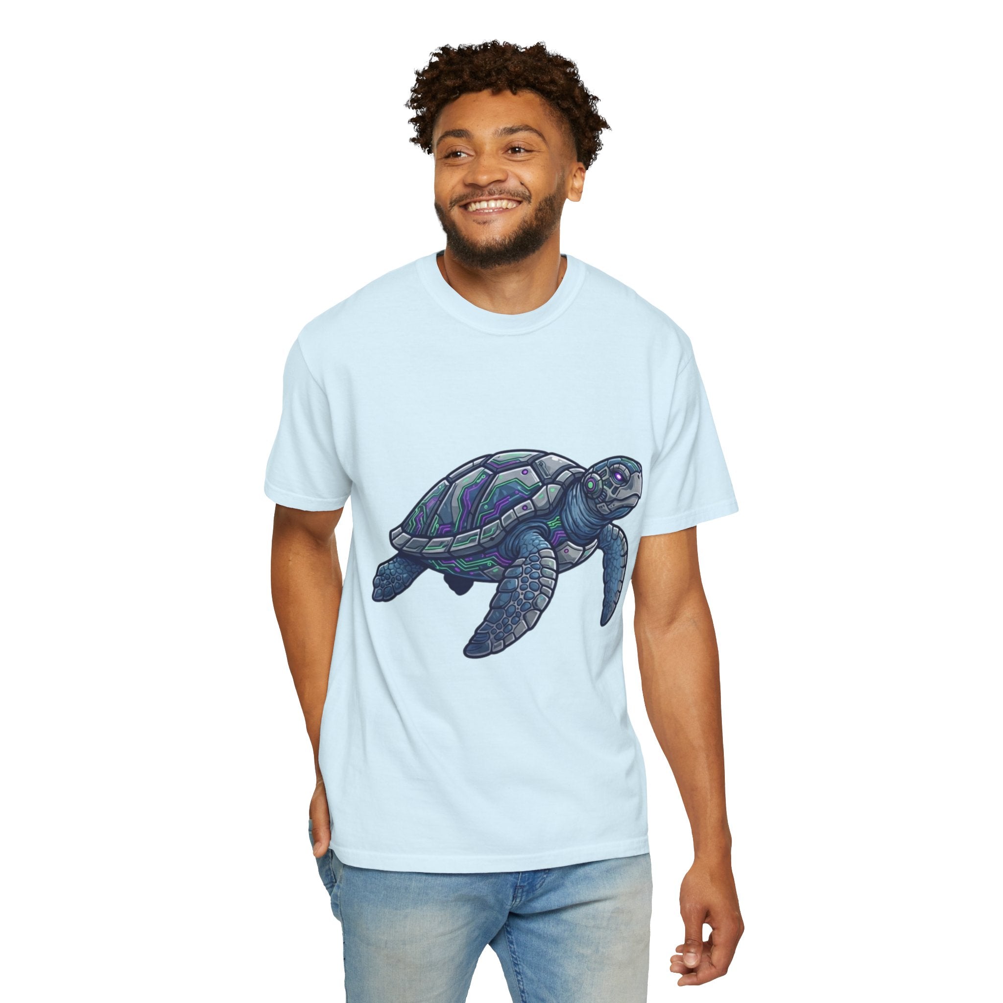 "Cyber Turtle" Unisex Garment-Dyed Tee