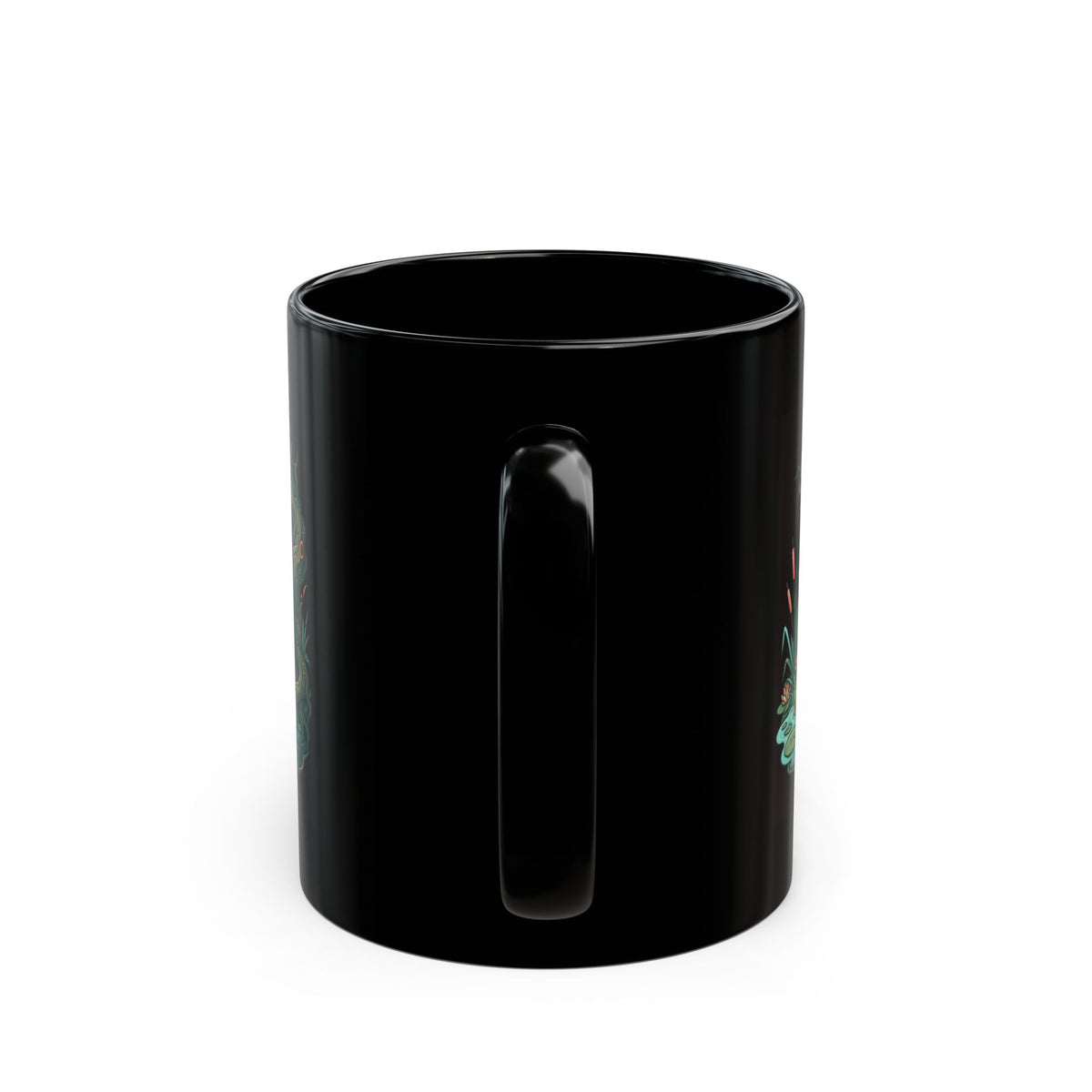 "Kappa (Japanese Folklore)" Black Ceramic Mug