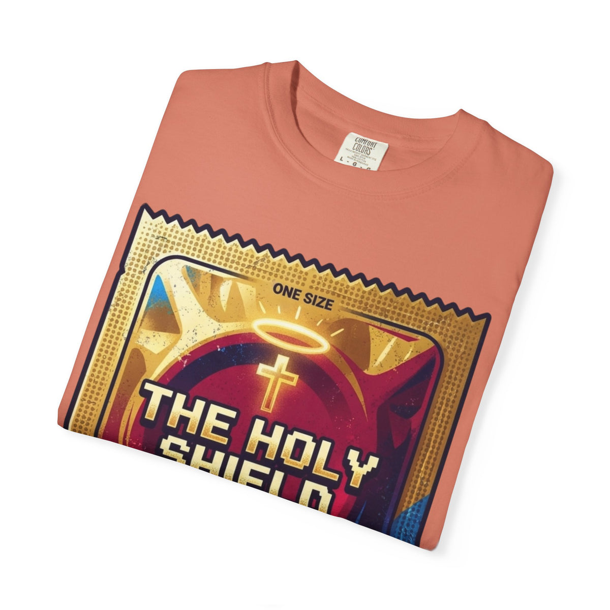 "Good Book Series The Holy Shield" Unisex Garment-Dyed Tee