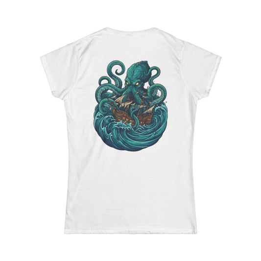 Color: White | The Kraken (Norse-Global Maritime) Women's Tee