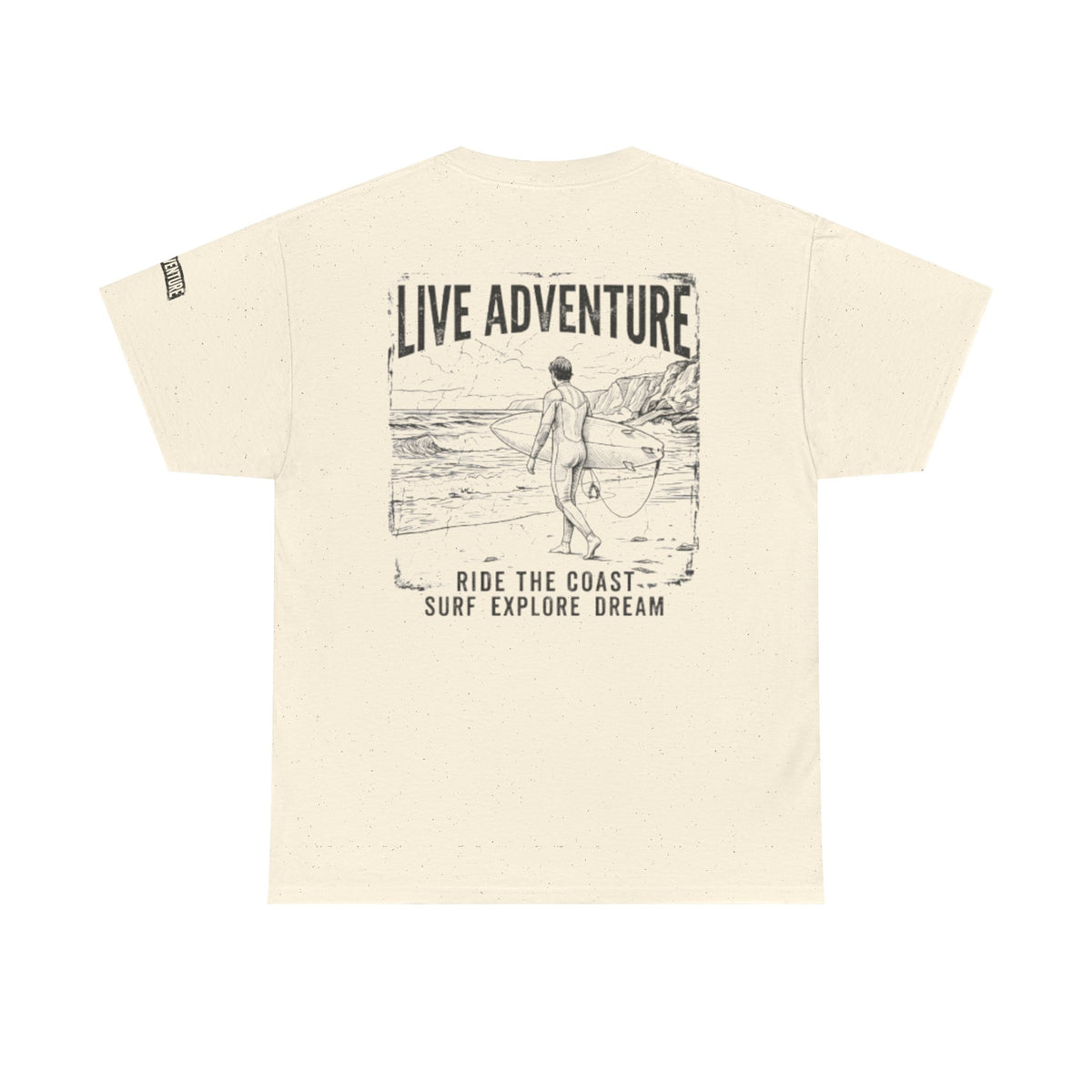 Color: Natural | Live Adventure - Surf Premium Graphic Tee