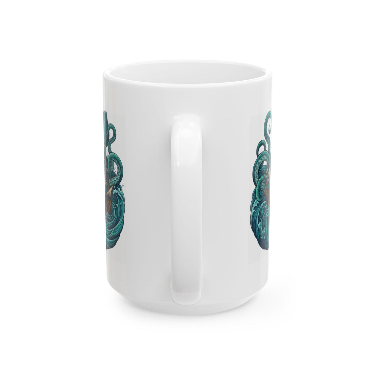 "The Kraken (Norse-Global Maritime)" White Ceramic Mug