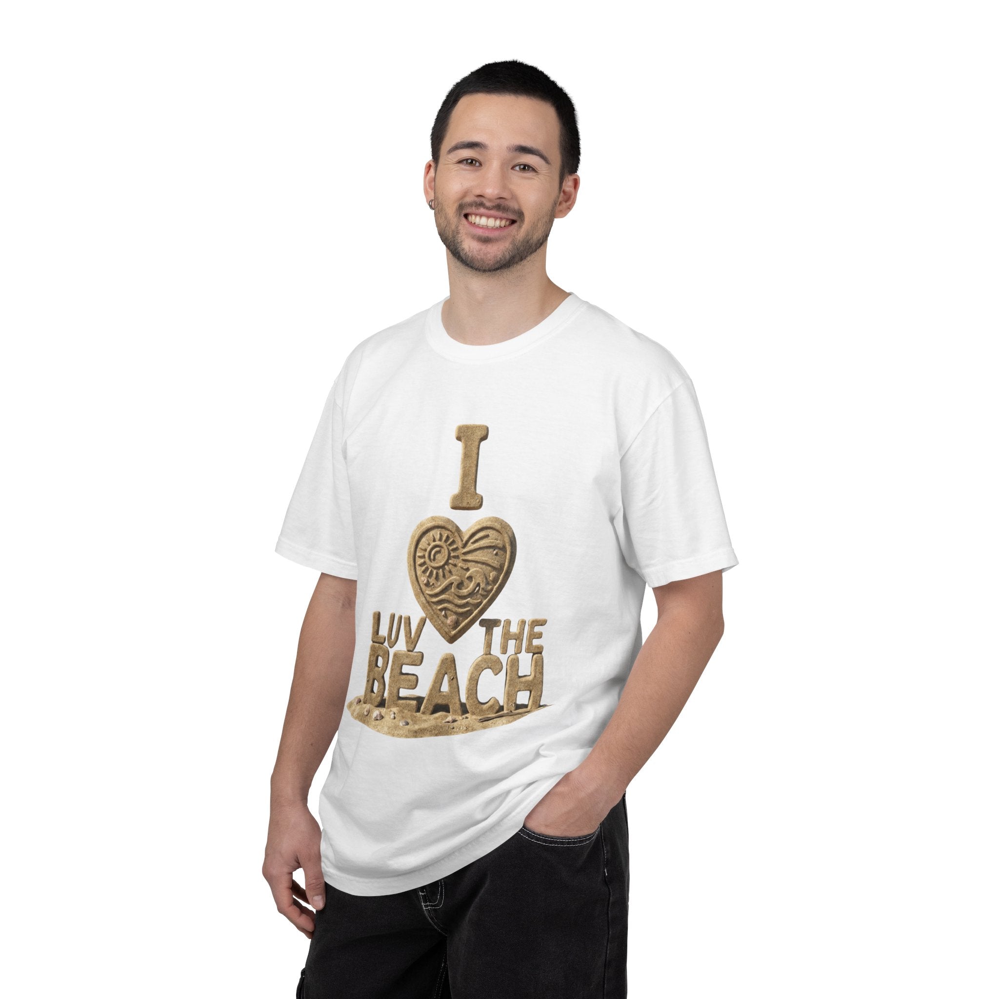 "I Luv The Beach" Unisex Garment-Dyed Tee