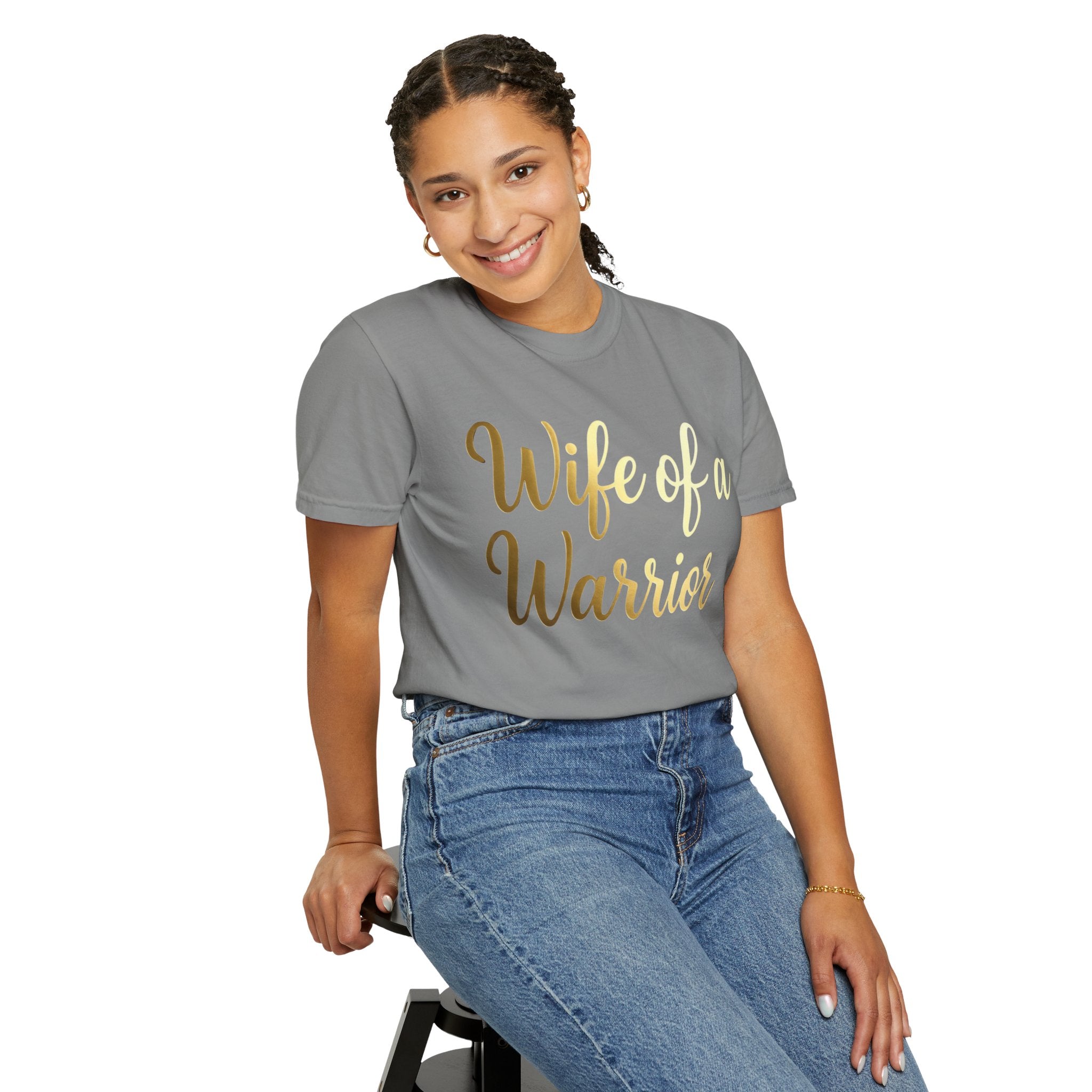 "Wife of a Warrior" Unisex Garment-Dyed T-shirt