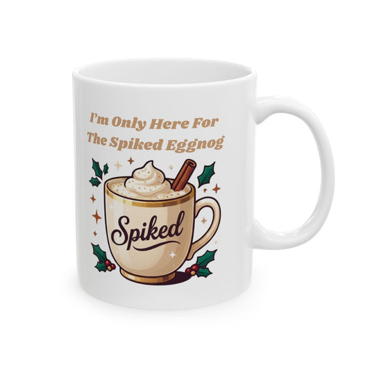 "Spiked Eggnog" White Ceramic Mug