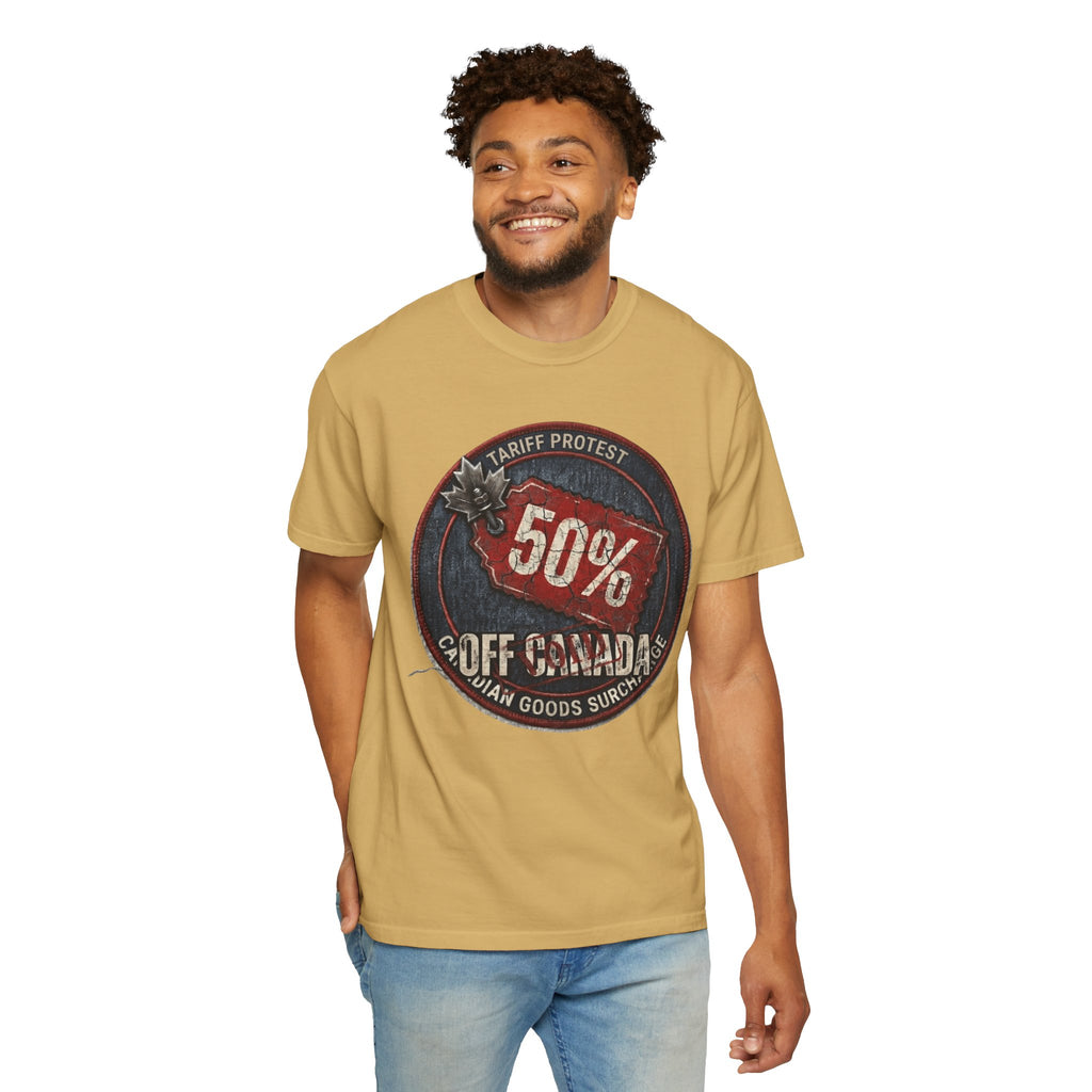 "50% Off Canada" Unisex Garment-Dyed Tee