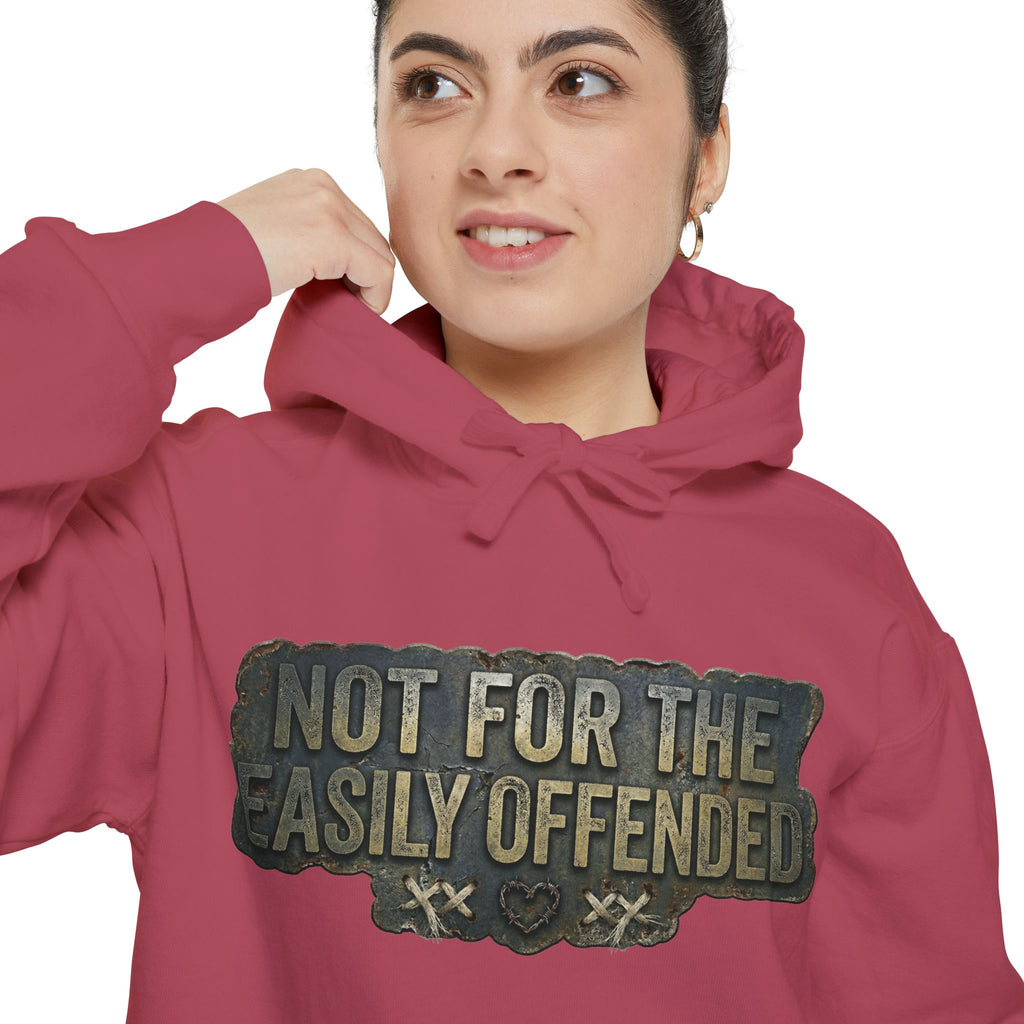 Fair Warning Label | Garment-Dyed Hoodie — AttitudeShirts