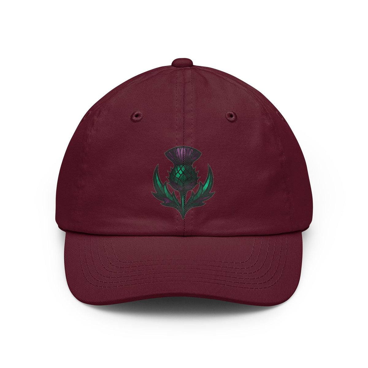 Color: Maroon | Stained Glass Floral Dad Hat — Graphic