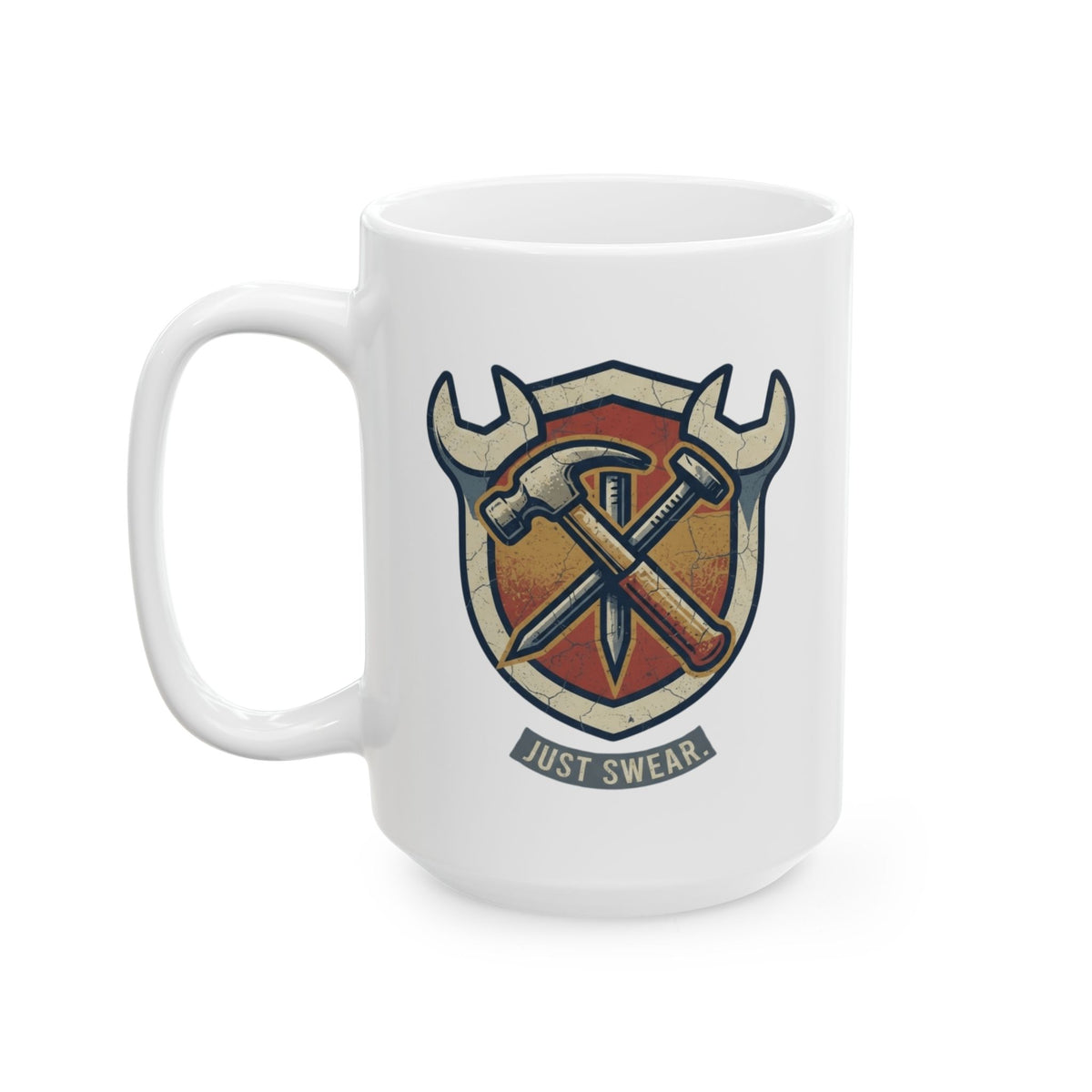 "Size Matters" White Ceramic Mug — Graphic