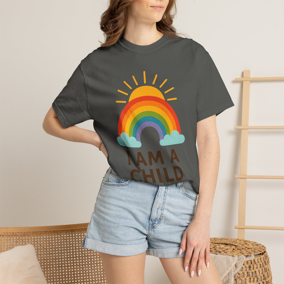 Color: Pepper | I Am a Child of God T-Shirt