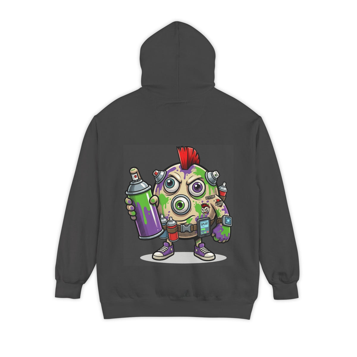 Color: Pepper | Graffiti Garment-Dyed Hoodie