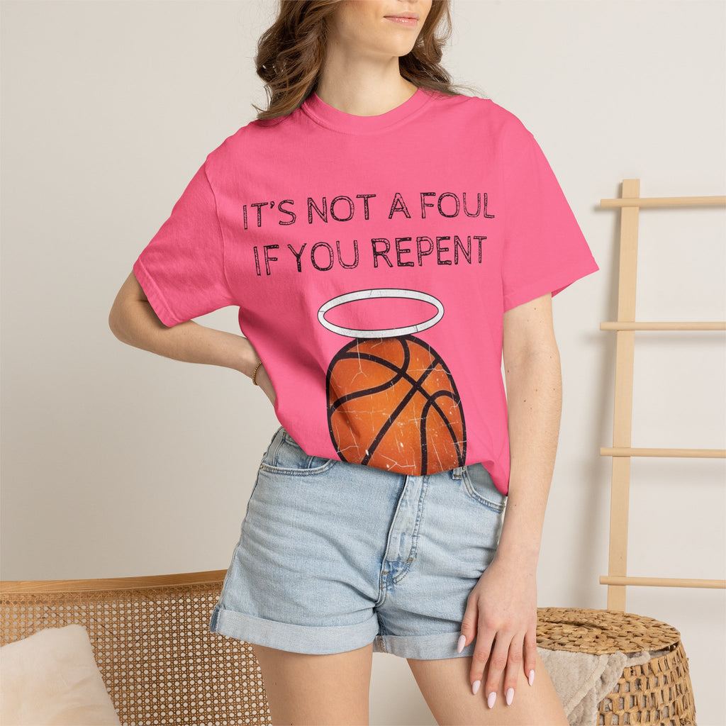"Not a Foul If You Repent" Unisex Garment-Dyed T-shirt