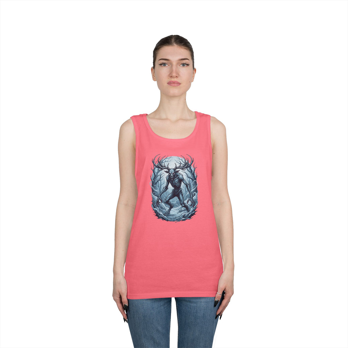 Color: Safety Pink | Wendigo (Algonquian Folklore) Tank Top