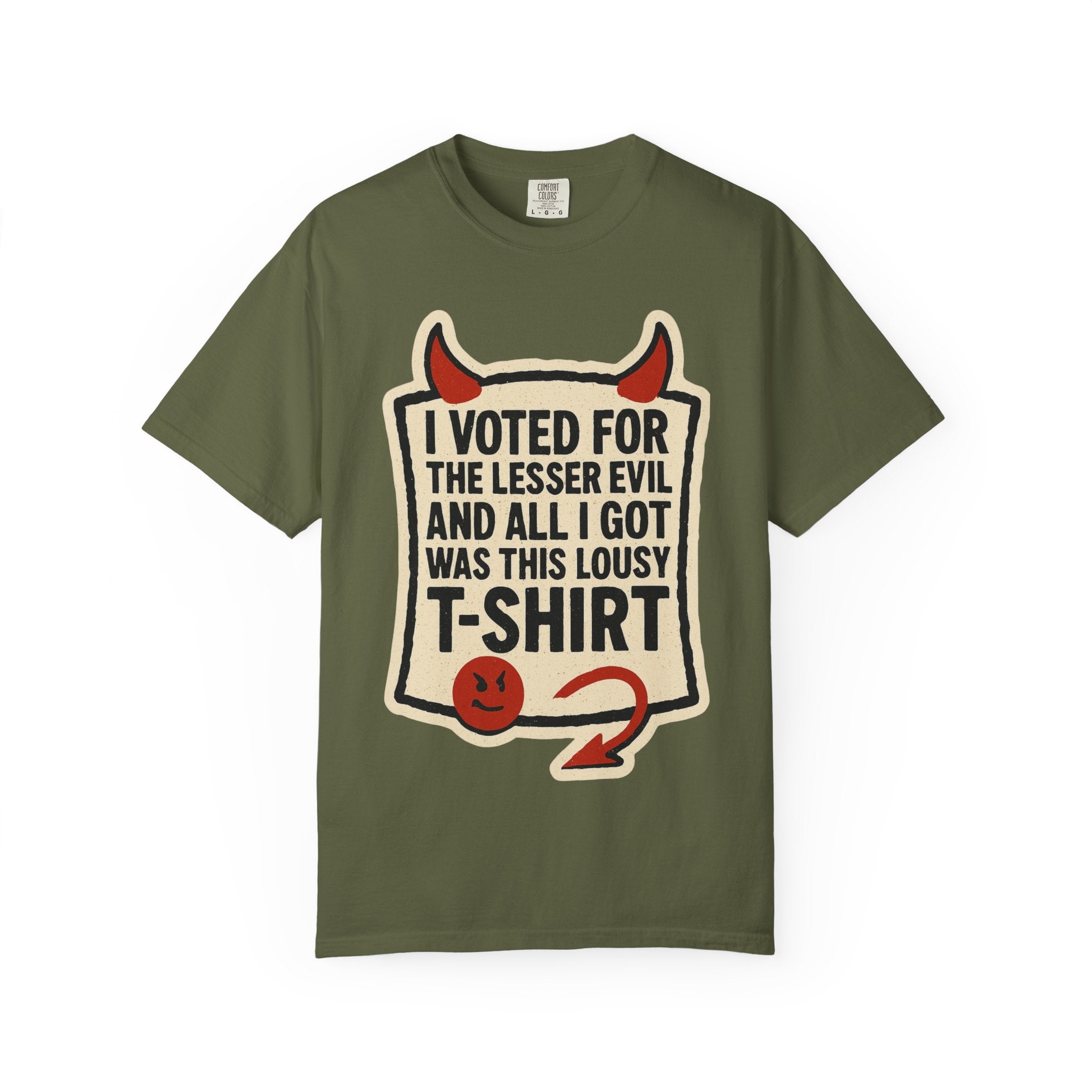 "Lesser Evil" Unisex Garment-Dyed T-shirt