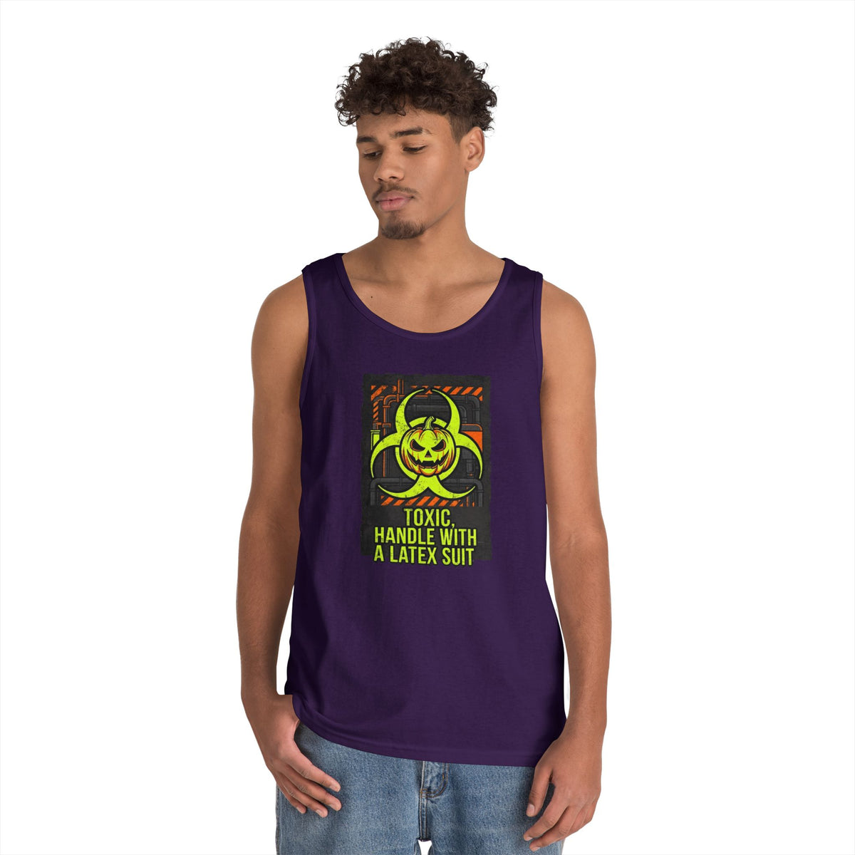 Color: Purple | Toxic handle With Latex Tank Top
