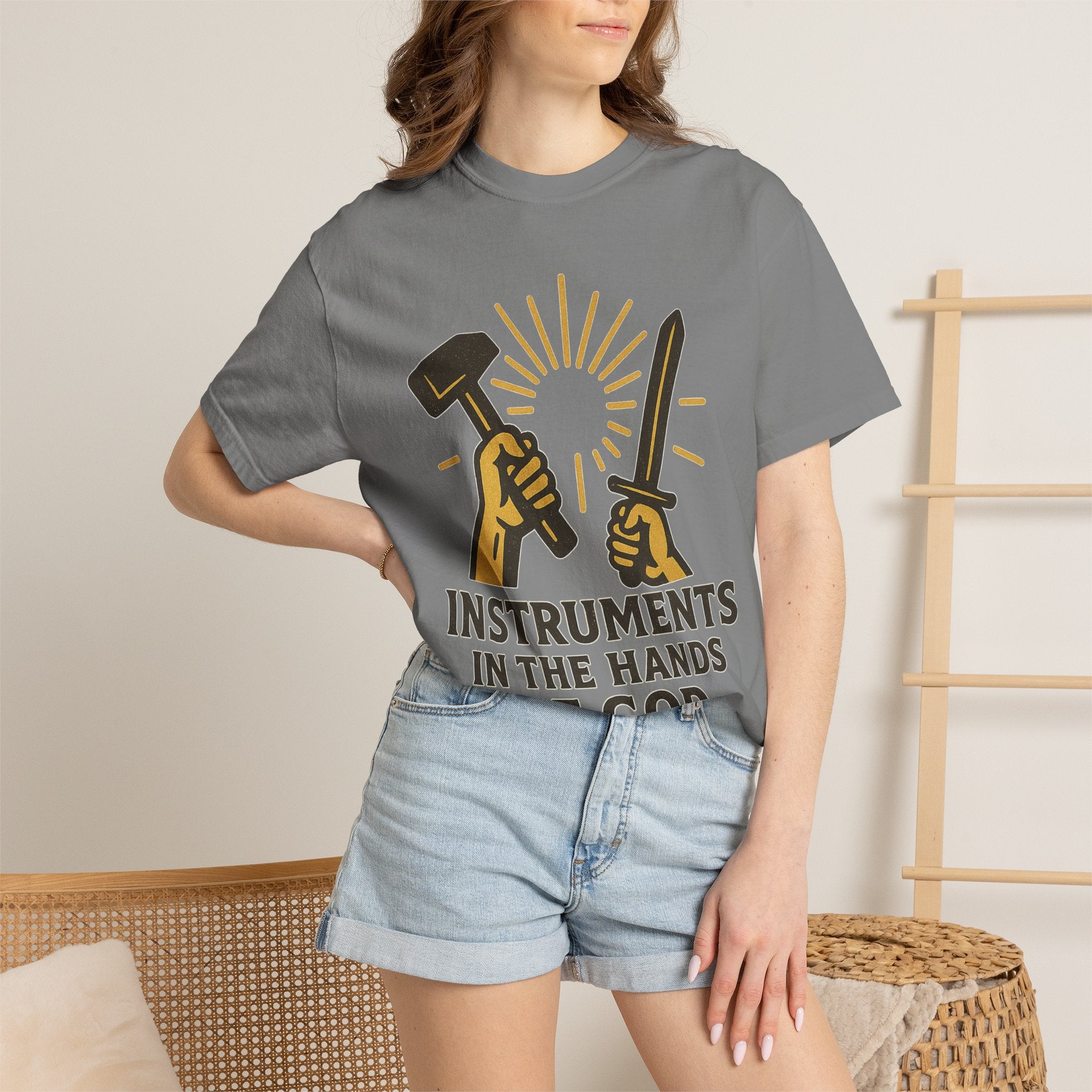 "Instruments in the Hands of God" Unisex Garment-Dyed T-shirt