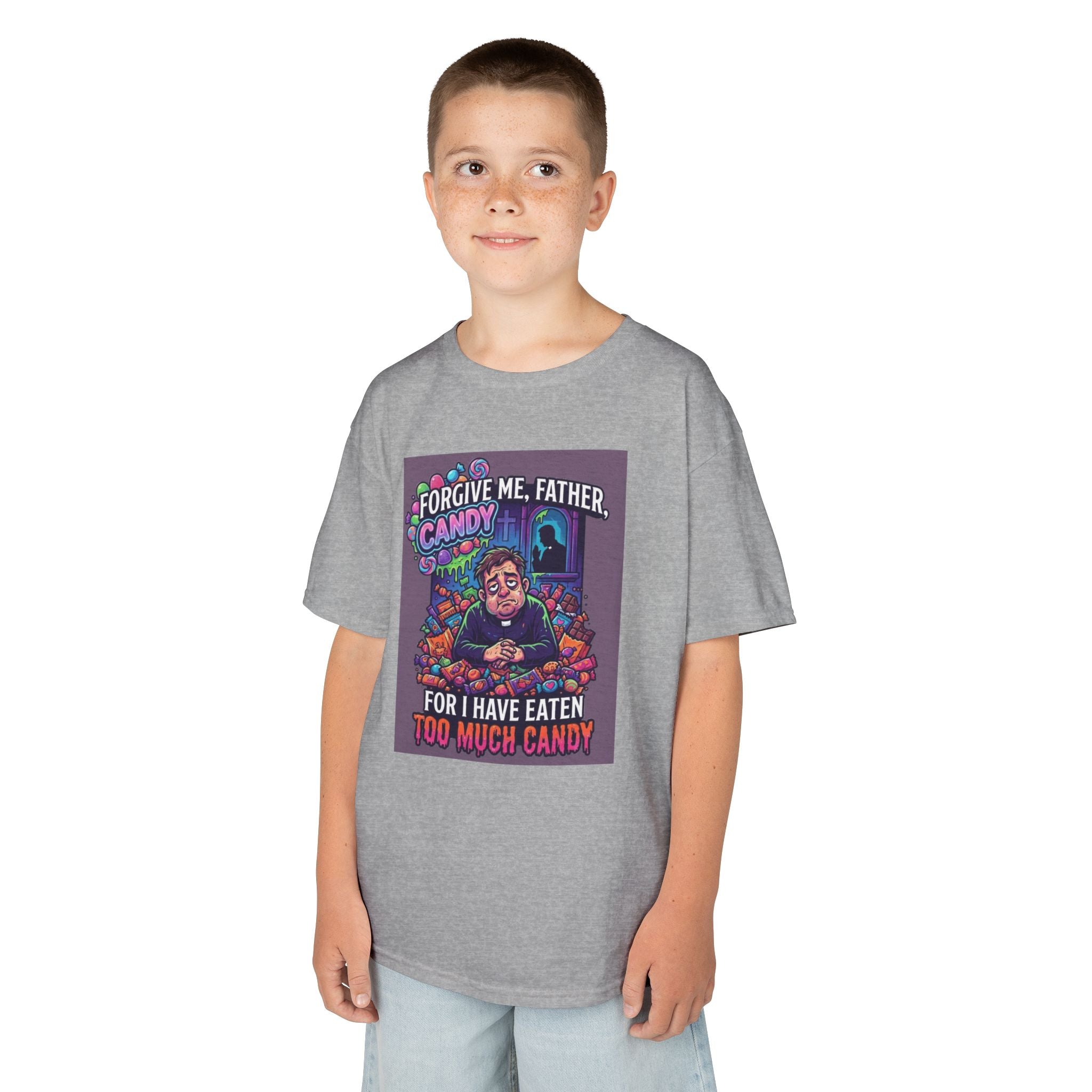 "Forgive Me Father Too Much Candy" Kids Tee