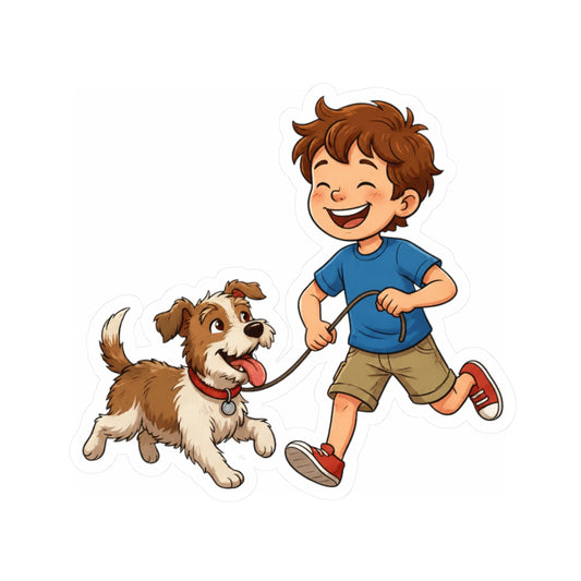 "A Boy And His Dog" Sticker