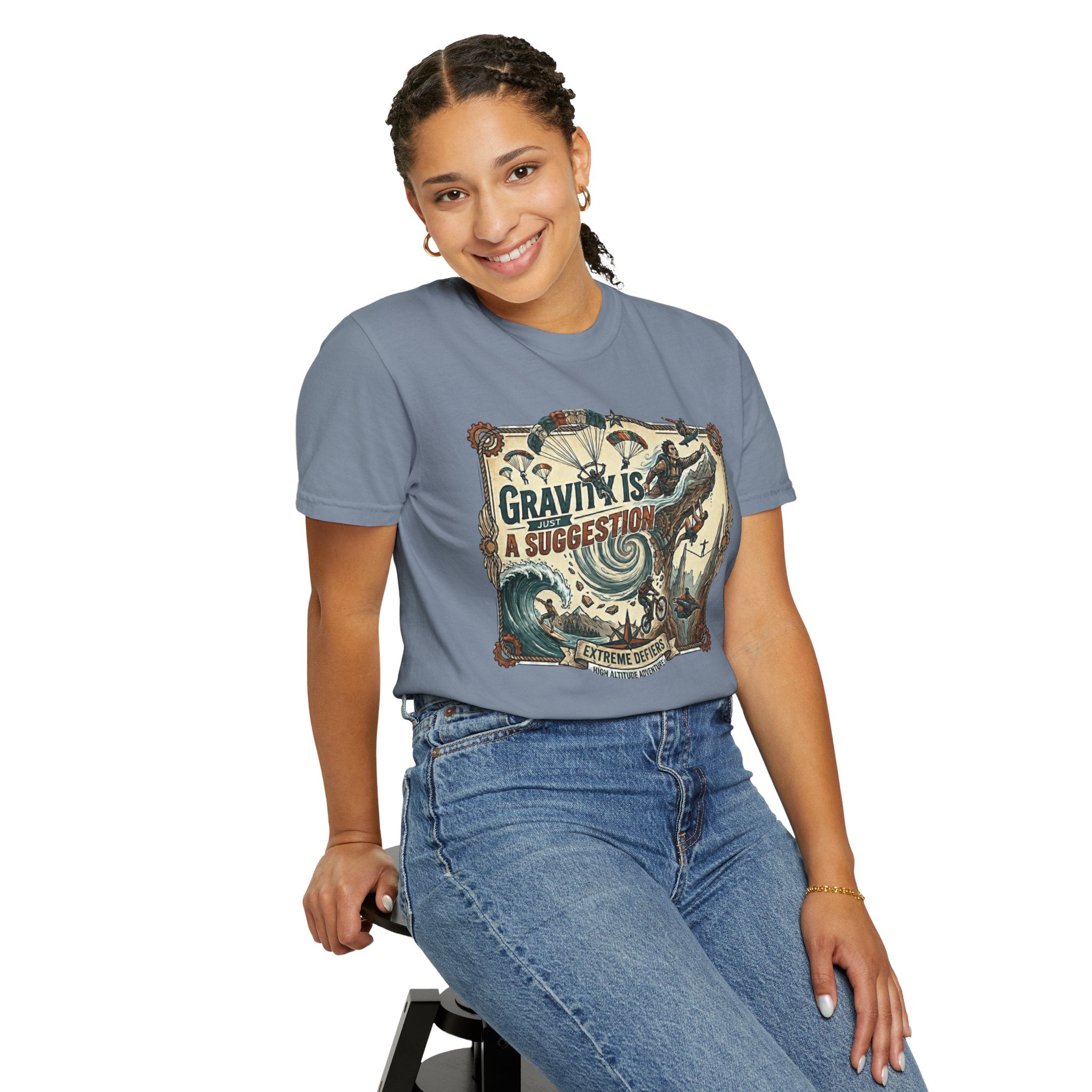 "Gravity is Just a Suggestion" Unisex Garment-Dyed T-shirt