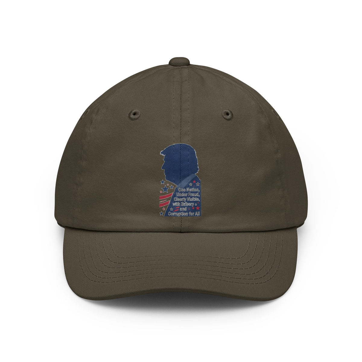Color: Olive | One Nation Under Fraud | Dad Hat — AttitudeShirts