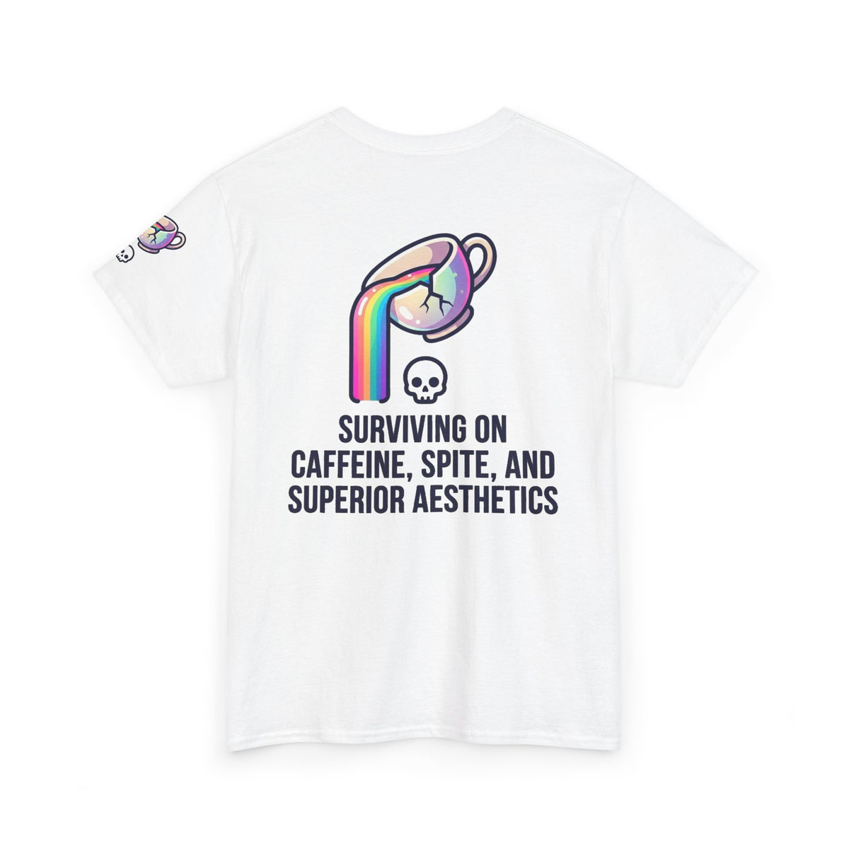 "Surviving on Caffeine Spite and Superior Aesthetics" Premium Graphic Tee