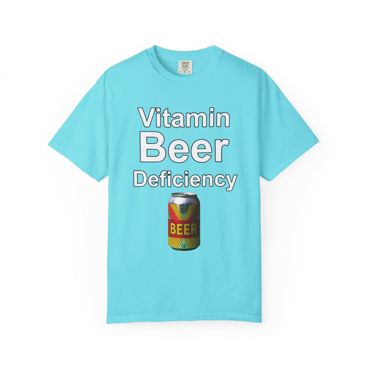 Color: Lagoon Blue | Vitamin Beer  Unisex Garment-Dyed T-shirt