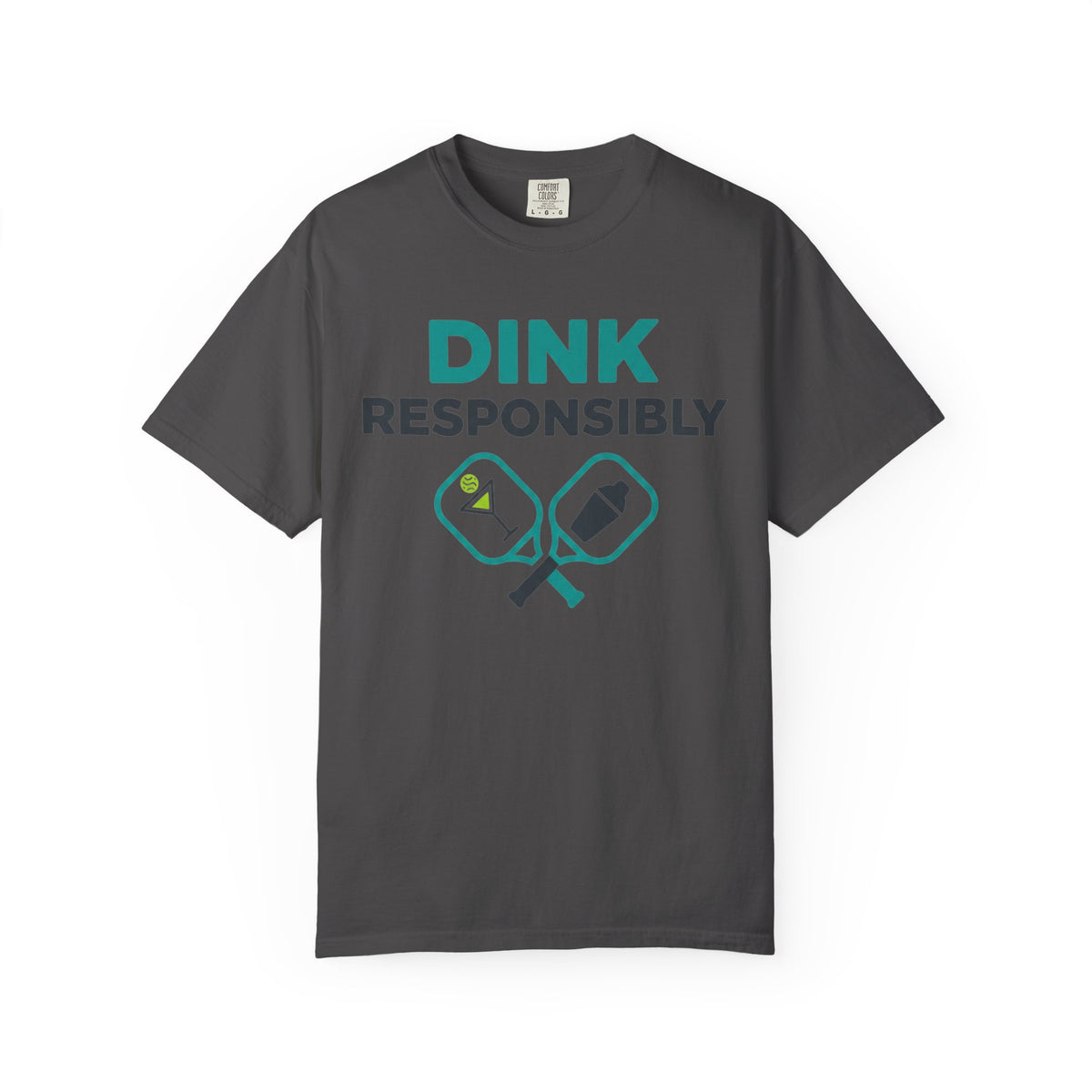 Color: Graphite | Dink Responsibly 2 Unisex Garment-Dyed T-shirt