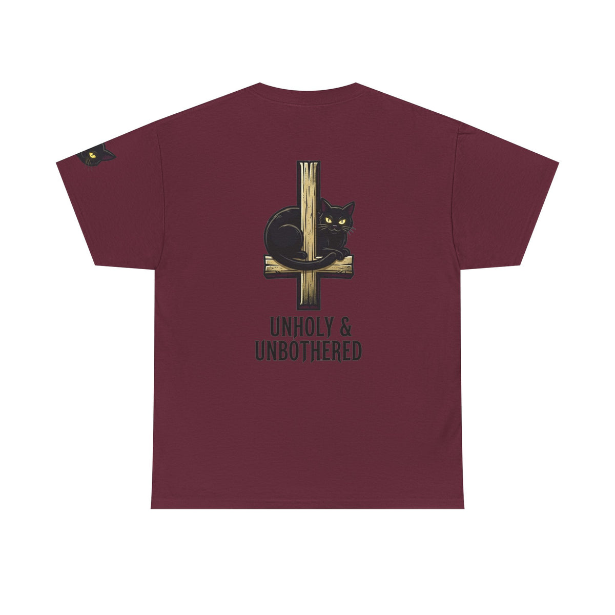 Color: Maroon | Unholy and Unbothered Premium Graphic Tee