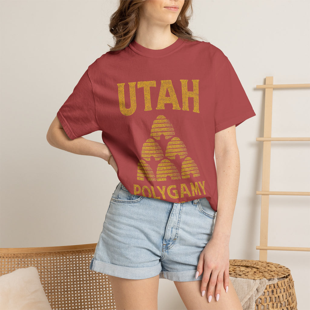 "Utah Polygamy - When One Isn't Enough" Unisex Garment-Dyed T-shirt