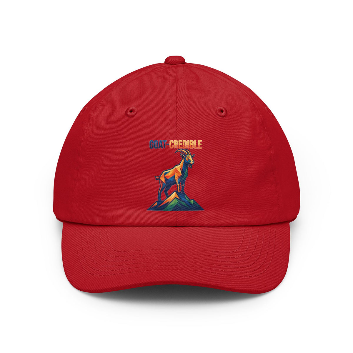 Color: Red | Goat Credible Dad Hat