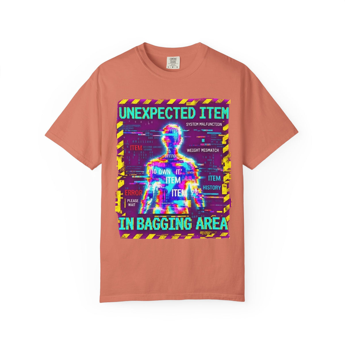 Color: Terracotta | Unexpected Item In Bagging Area Unisex Garment-Dyed Tee