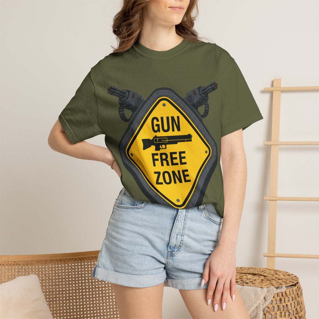 "Gun Free Zone (Heavy Metal Edition)" Unisex Garment-Dyed T-shirt