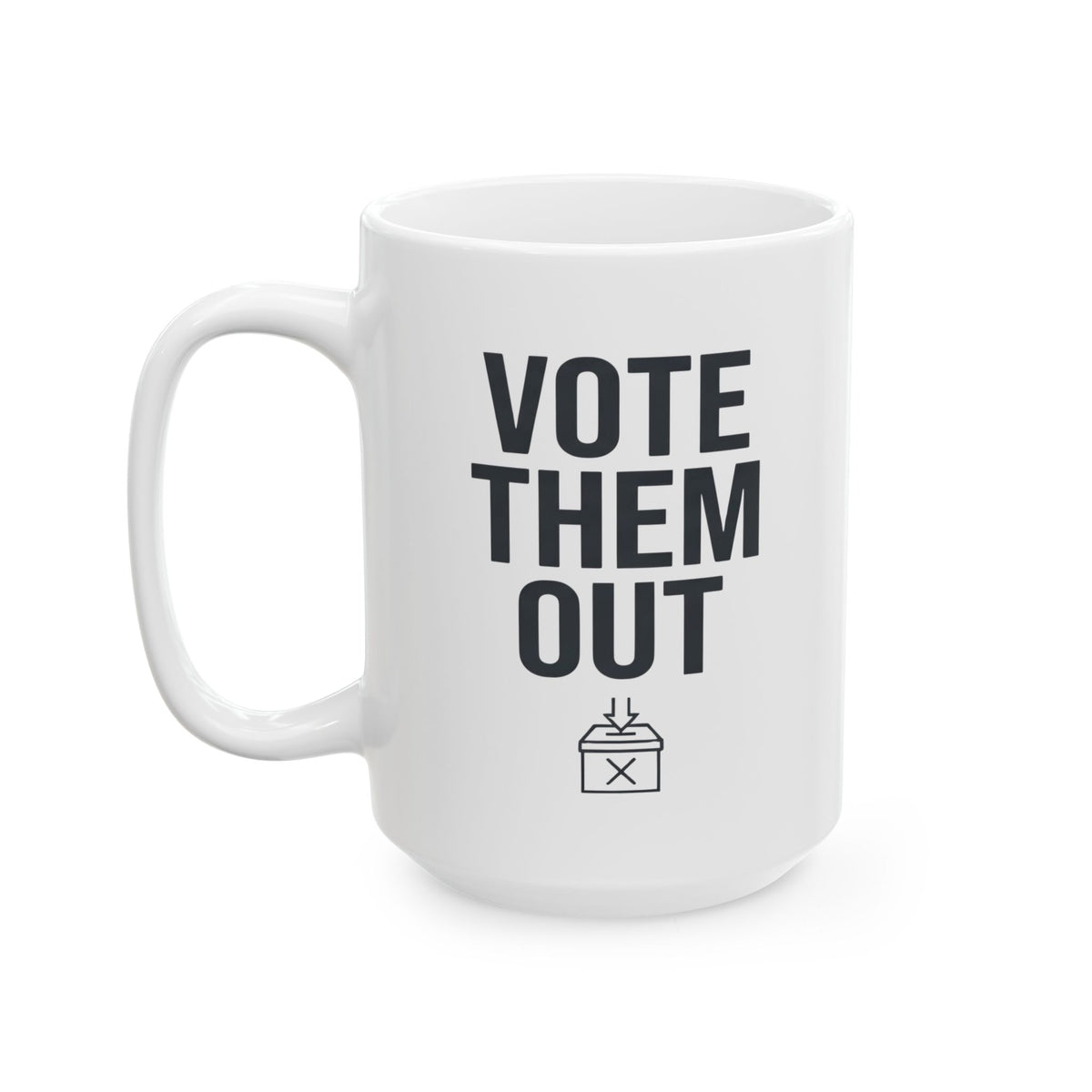 "Protest Series - Follow The Money" White Ceramic Mug — Graphic