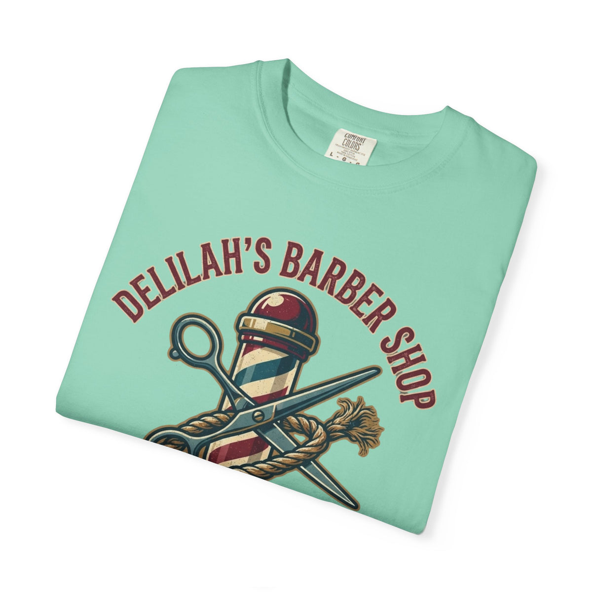 "Good Book Series Delilah's Barber Shop" Unisex Garment-Dyed Tee
