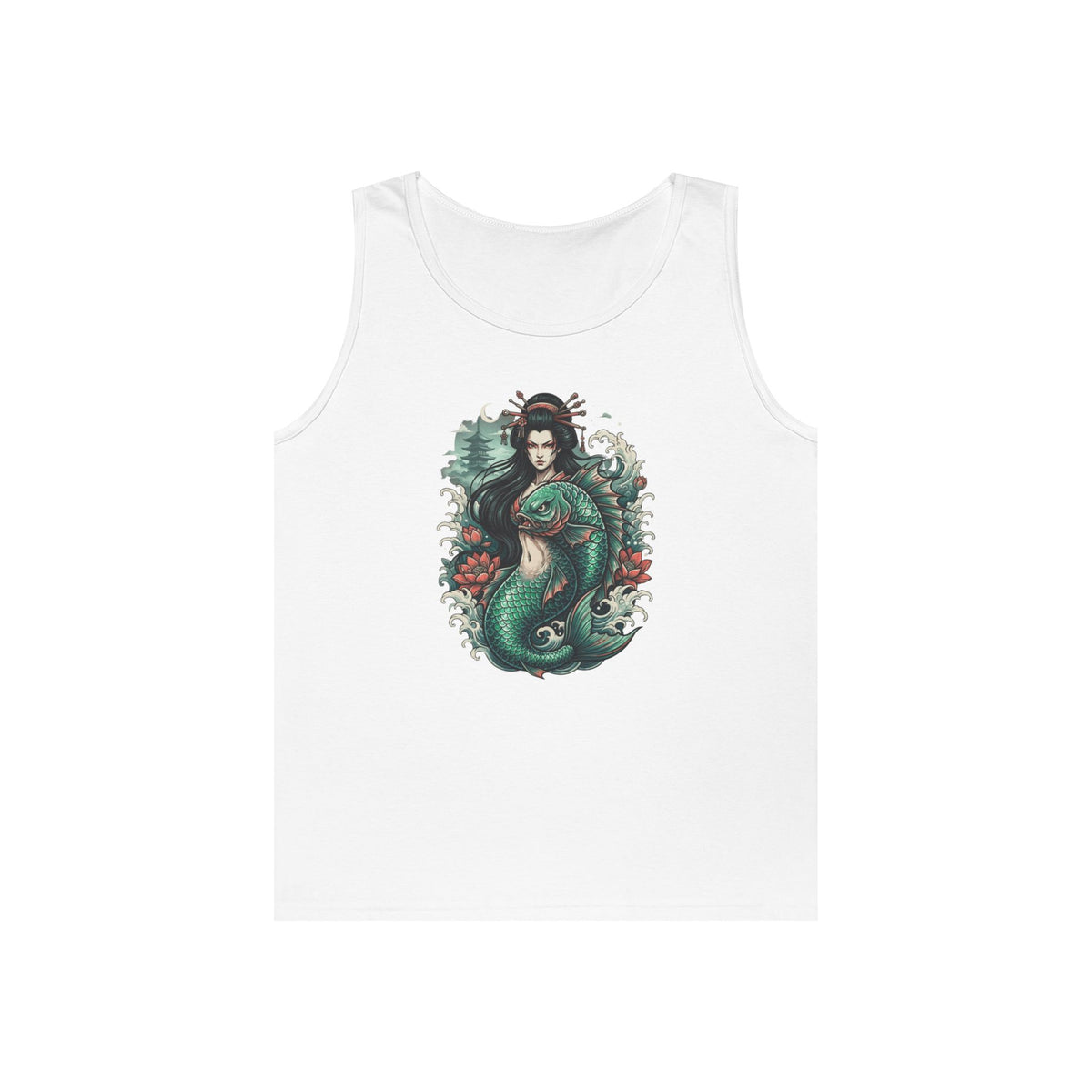 Color: White | Ningyo (Japanese Folklore) Tank Top