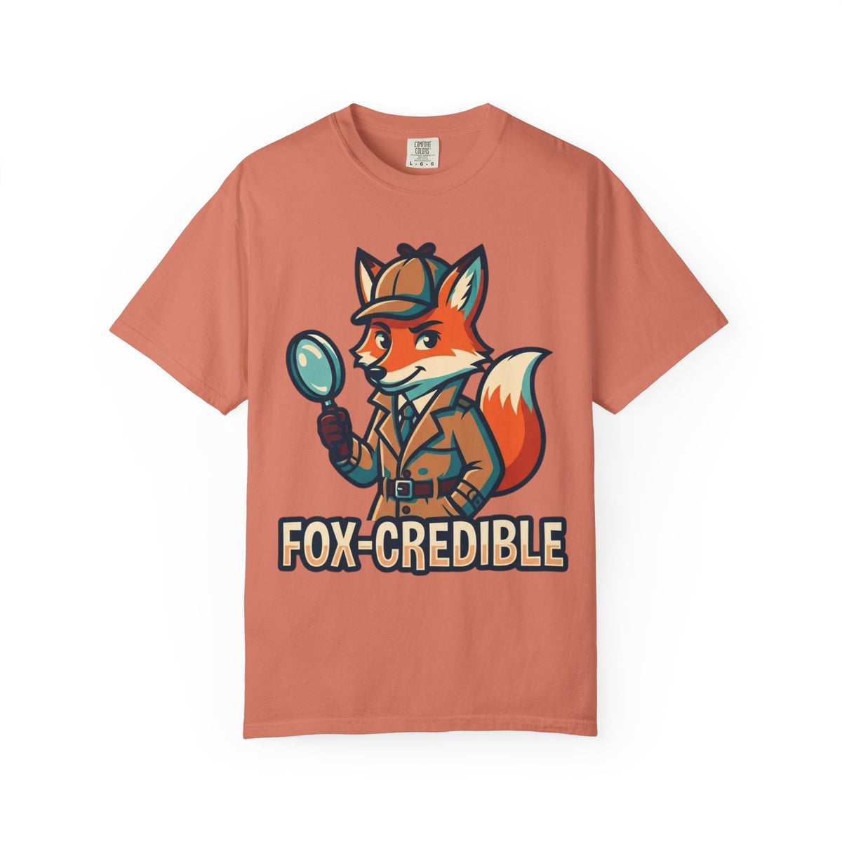 Color: Terracotta | Fox Credible Unisex Garment-Dyed Tee