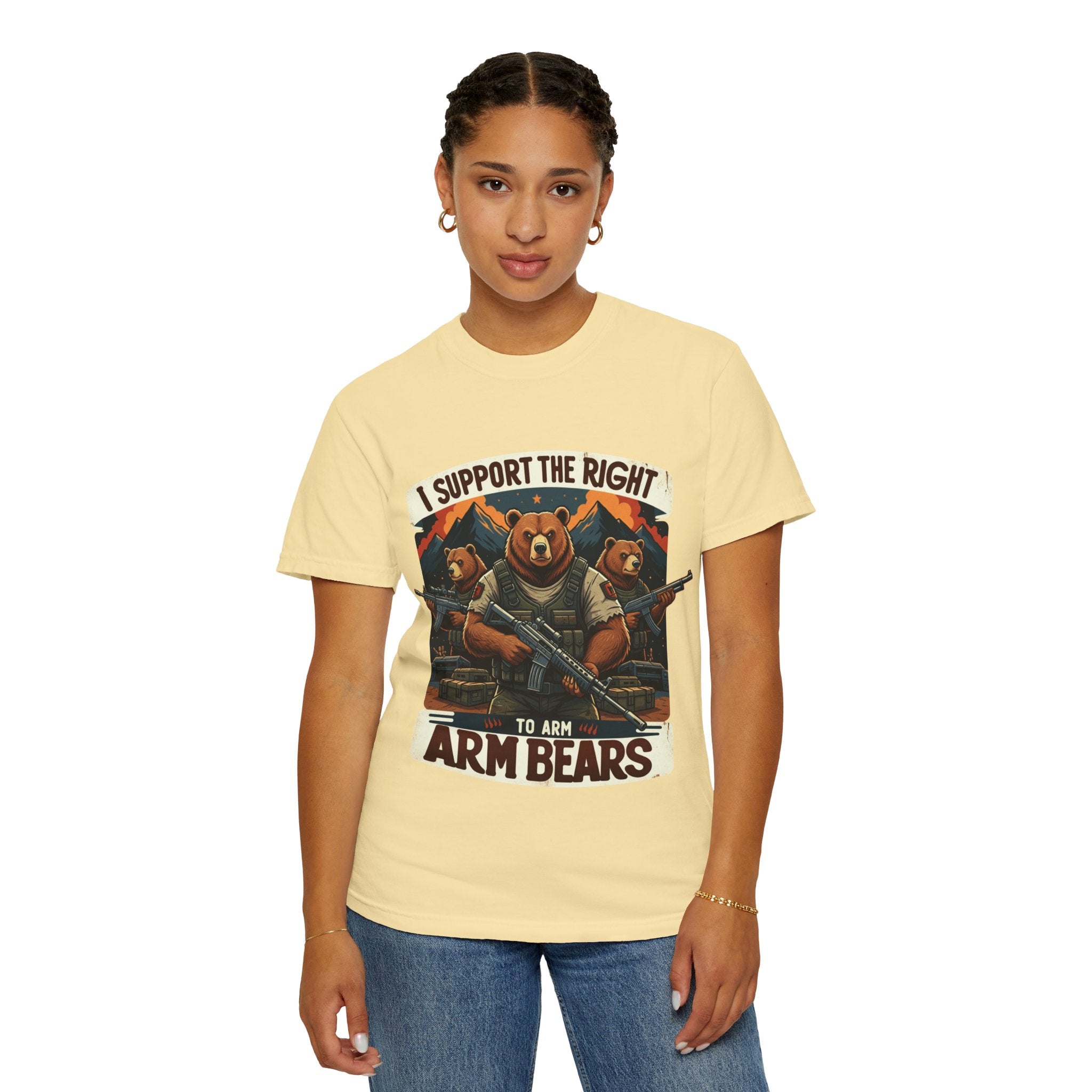 "The Right to Arm Bears (Mountain Division)" Unisex Garment-Dyed T-shirt