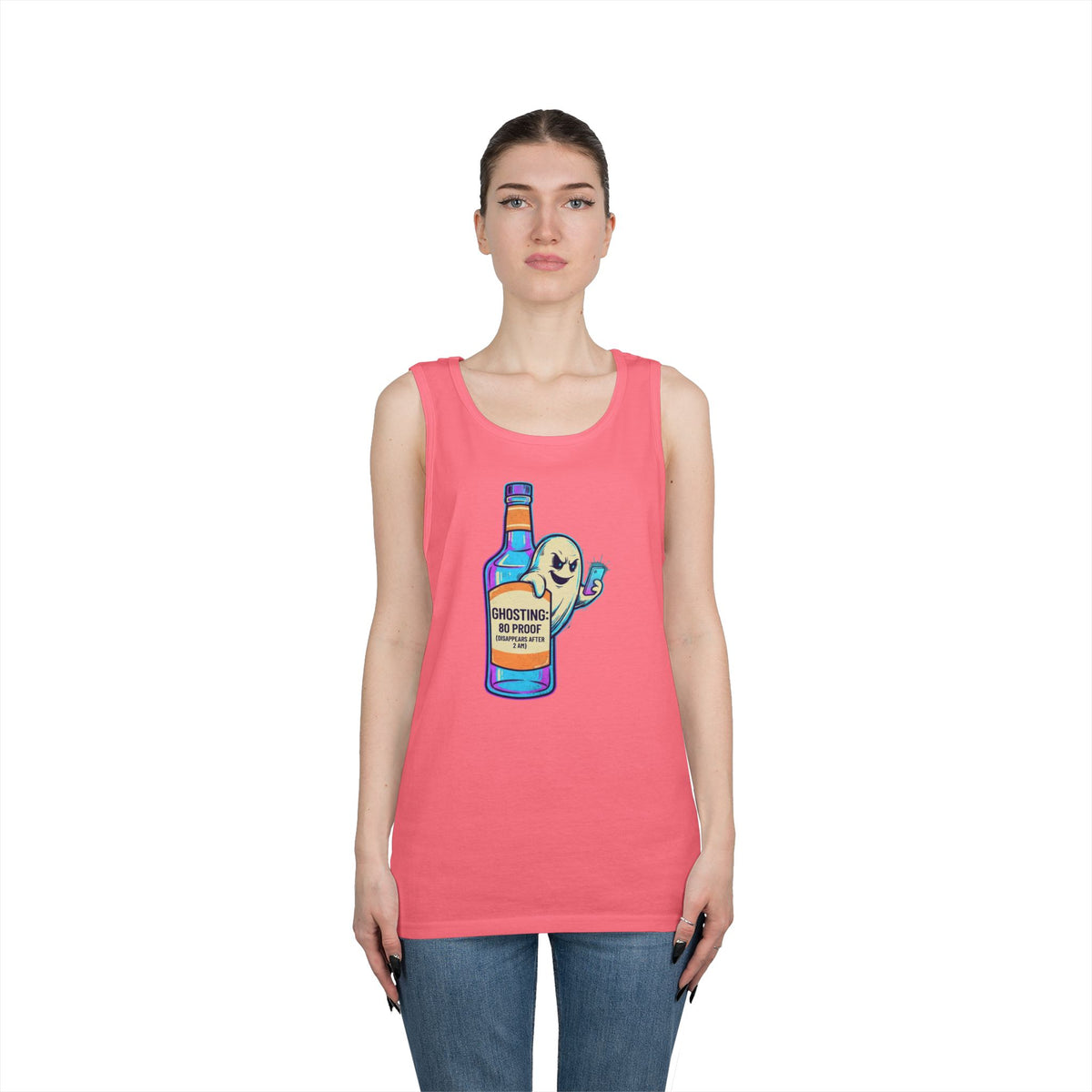 Color: Safety Pink | Ghosting Tank Top