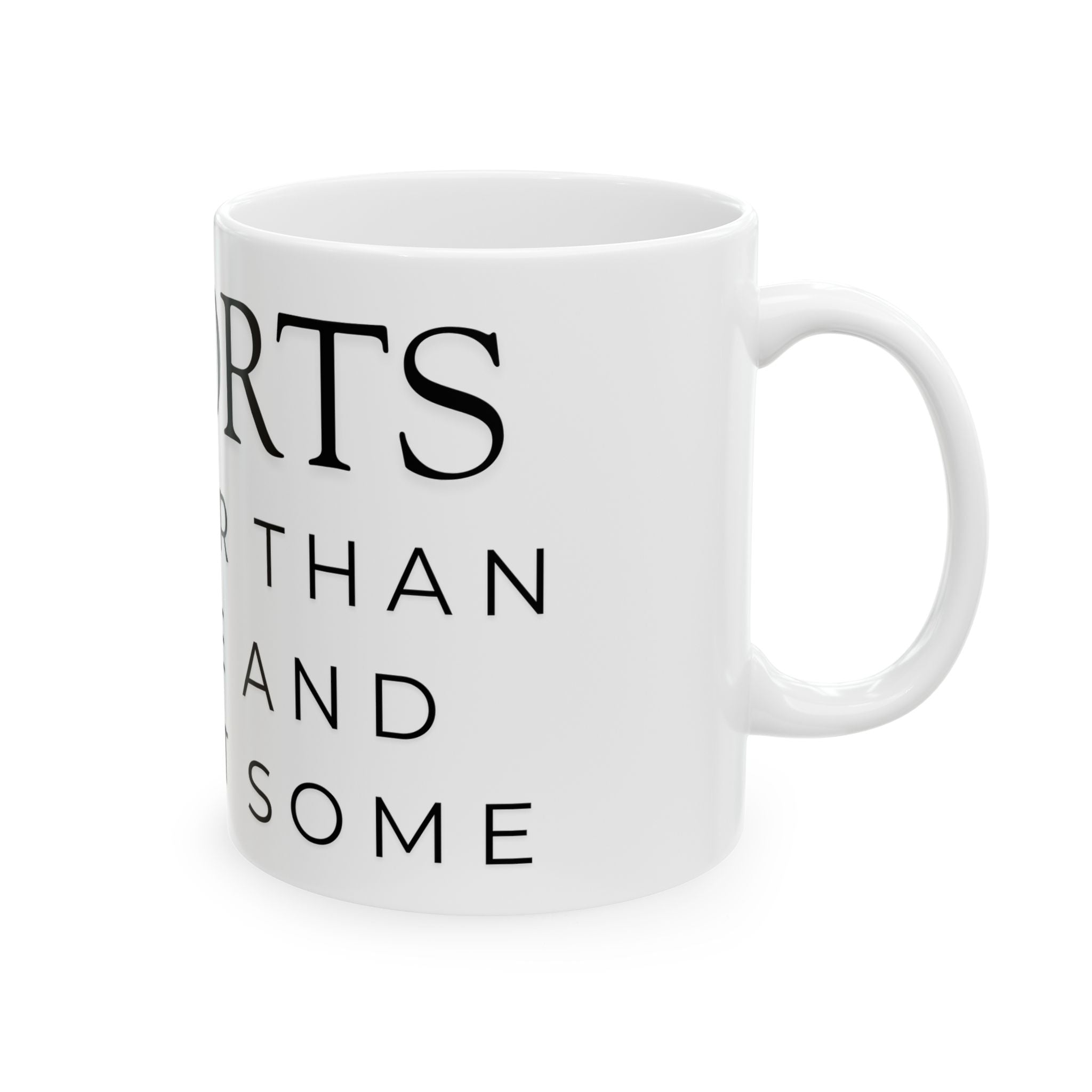 "Escorts" White Ceramic Mug