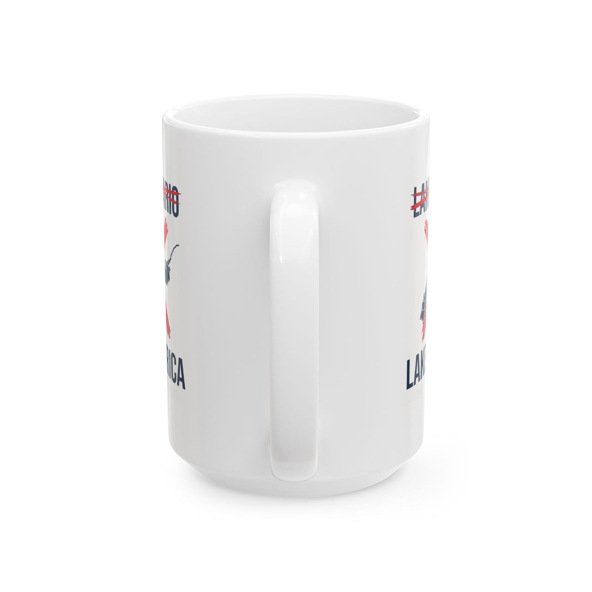 "Lake America" White Ceramic Mug