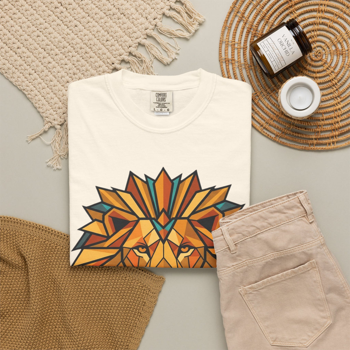 "Leo The Solar Lion" Unisex Garment-Dyed Tee