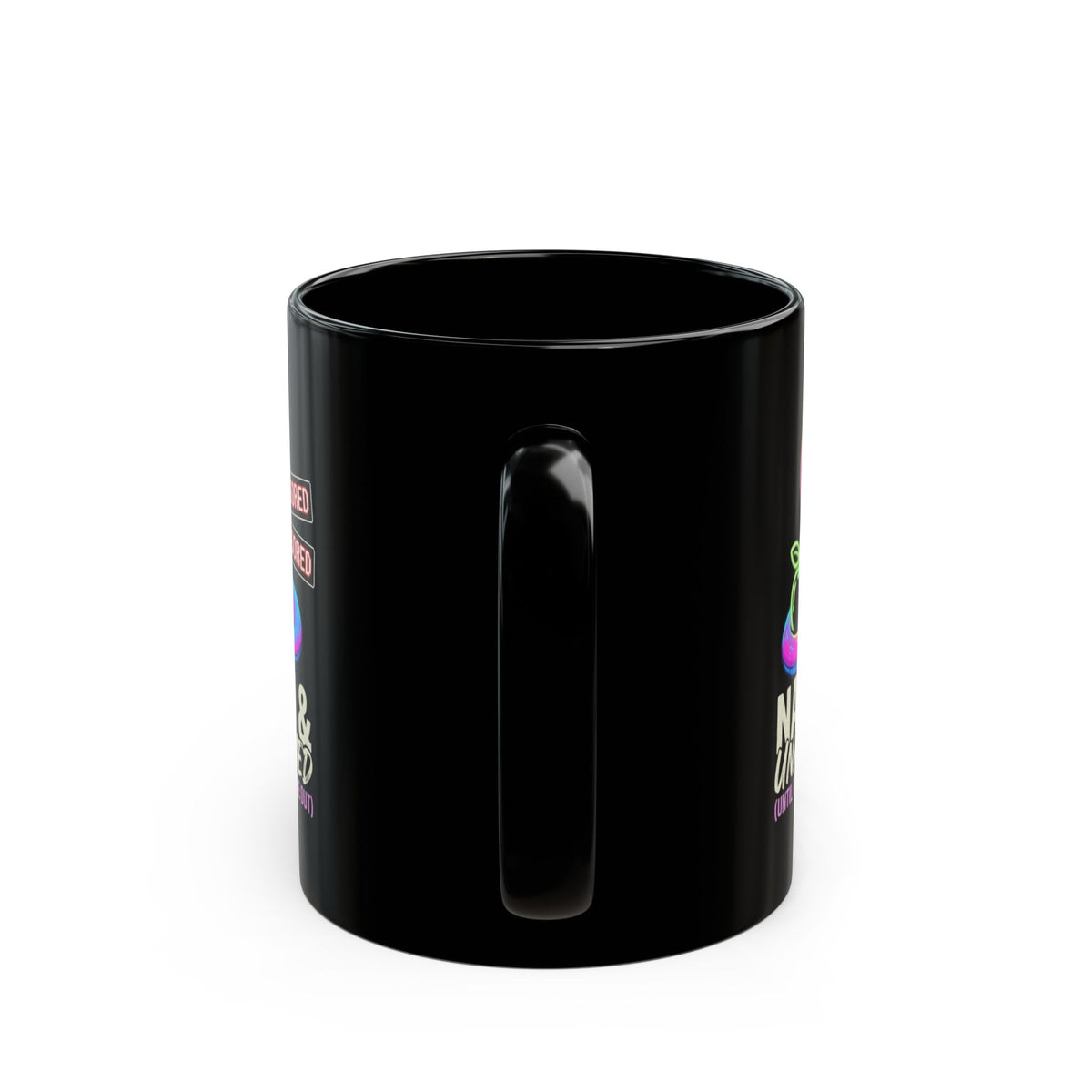 "Good Book Series Naked & Unashamed" Black Ceramic Mug