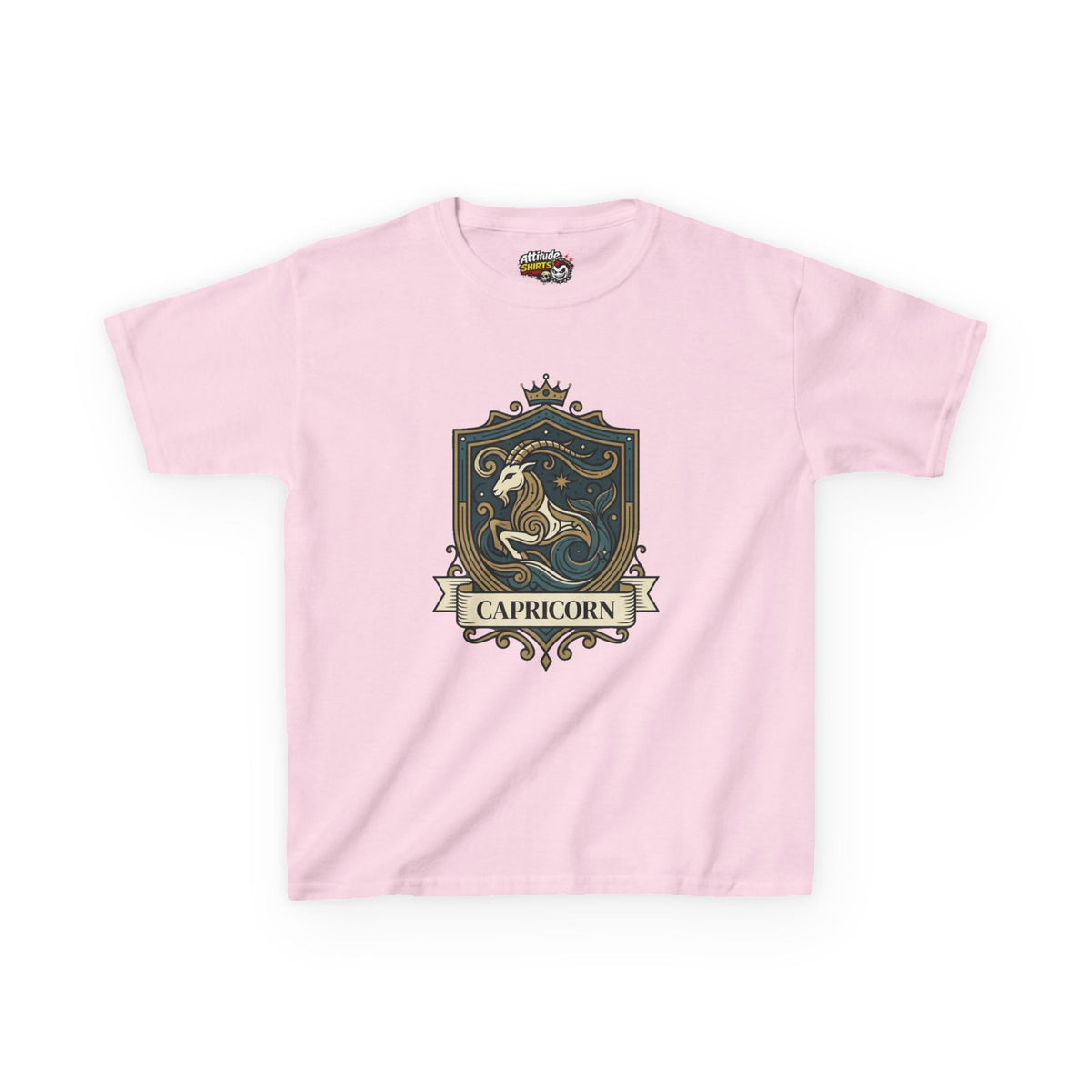 "Capricorn- The Sea-Goat Crest" Kids Tee