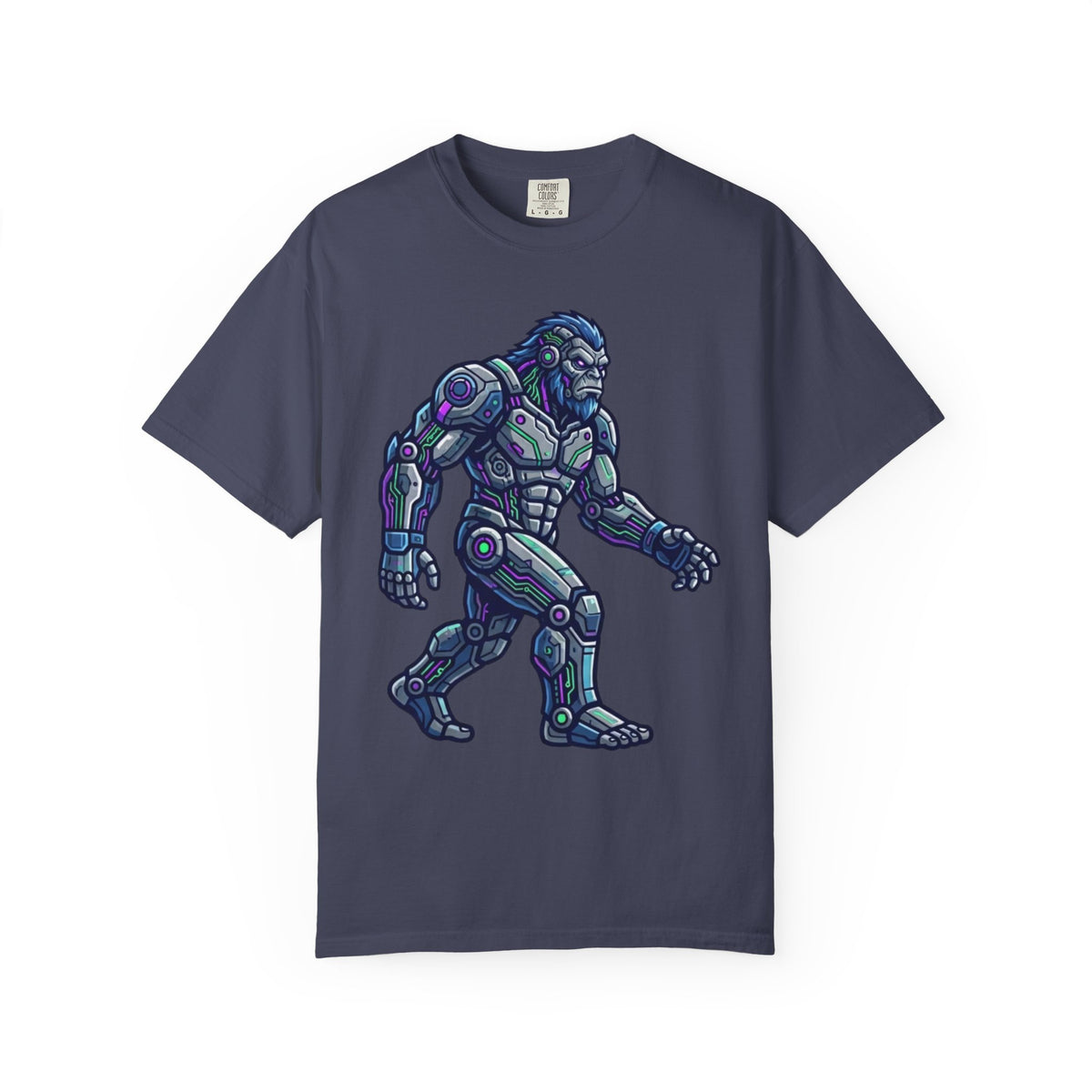 Color: Denim | Cyber Bigfoot Unisex Garment-Dyed Tee