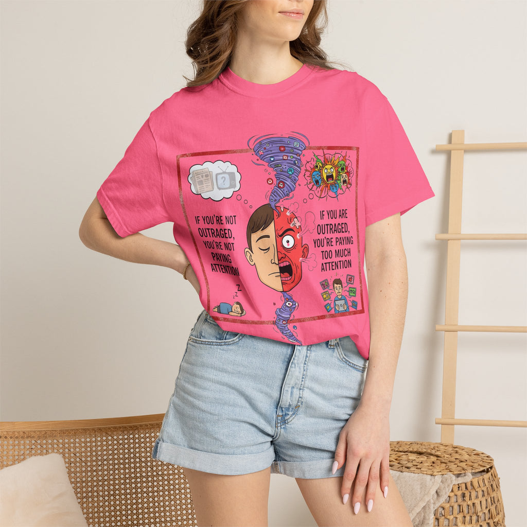 "The Outrage Paradox" Unisex Garment-Dyed T-shirt