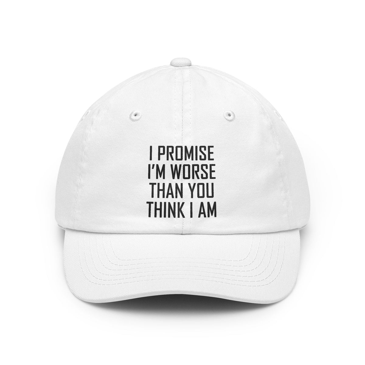 Color: White | Promise I'm Worse Dad Hat