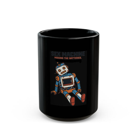 "Sex Machine" Black Ceramic Mug