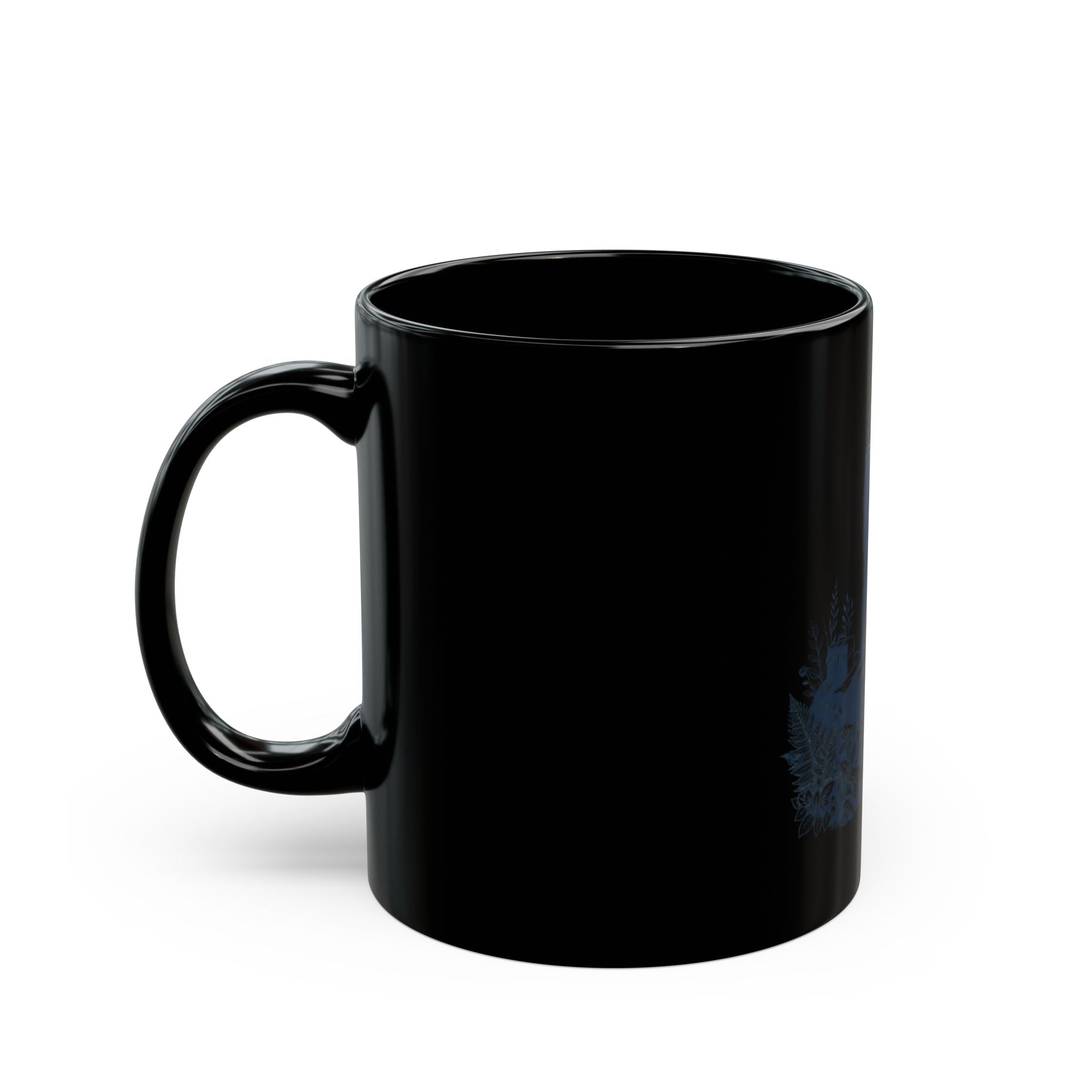 "Fishing" Black Ceramic Mug
